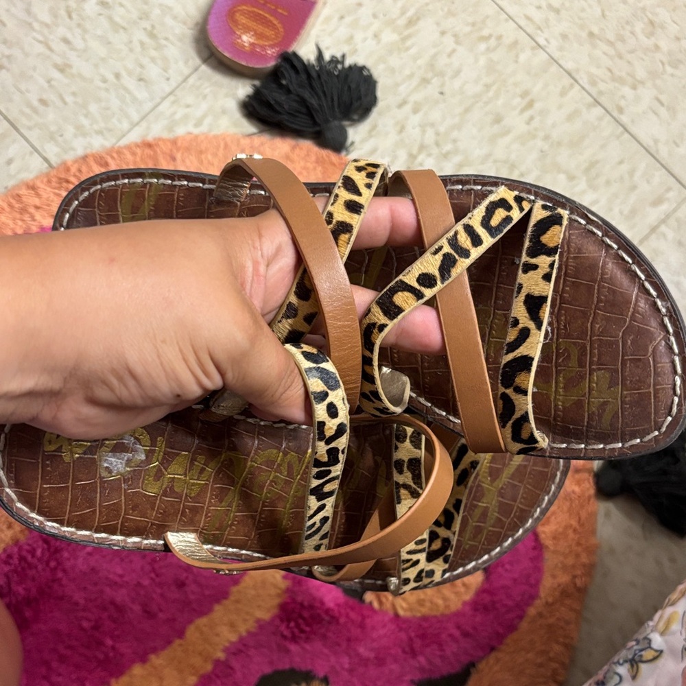 Sam Edelman Leopard and Brown Sandals
